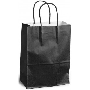 MAILmedia Sac en papier avec cordelette, 3,5 litres, noir