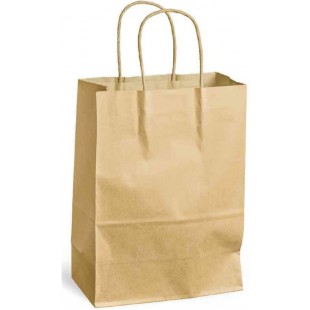 MAILmedia Sac en papier avec cordelette, 8,7 litres, marron