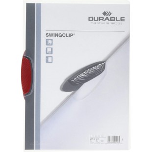 DURABLE Chemise à clip SWINGCLIP, format A4, clip rouge