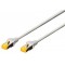 DIGITUS Câble de brassage Cat.6A, S/FTP, 15,0 m, gris