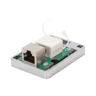 DIGITUS Boîtier en saillie Cat.6, 1 x RJ45, blindé, argent