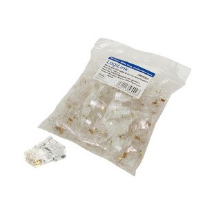 LogiLink 100X Connecteur mâle RJ45 pour câble rond, Cat.5e,