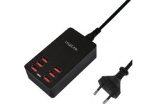 LogiLink Boîtier de chargement USB, 8 ports, 44 Watt, noir