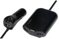 LogiLink Chargeur allume-ciagre USB pour sièges avant &