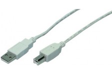 LogiLink Câble USB 2.0, USB-A - USB-B, 3,0 m, noir