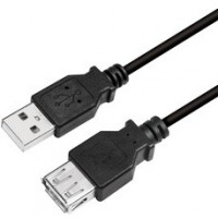 LogiLink Rallonge USB 2.0, 2,0 m, noir