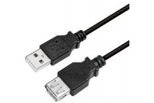 LogiLink Rallonge USB 2.0, 5,0 m, noir