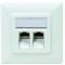 LogiLink Boîte de raccordement, cat.6A, 2 x RJ45, blanc