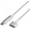 LogiLink Câble de chargement USB-C - Apple MagSafe, argent