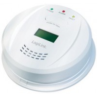 LogiLink Détecteur de monoxyde de carbone, écran LCD, blanc