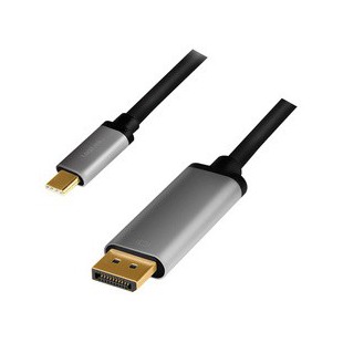 LogiLink Câble USB 3.2, fiche mâle USB-C-mâle DP, 1,8 m
