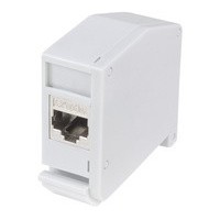 LogiLink Adaptateur pour rail DIN,1 module Keystone, gris