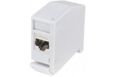 LogiLink Adaptateur pour rail DIN,1 module Keystone, gris