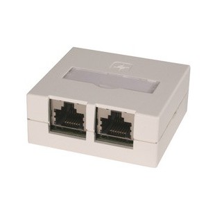 Lot de 5 : Telegärtner Boîte de raccordement VAD Cat.6 Ea, 2 x RJ45,