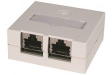 Lot de 5 : Telegärtner Boîte de raccordement VAD Cat.6 Ea, 2 x RJ45,