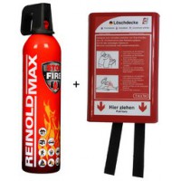 REINOLD MAX Spray extincteur STOP FIRE + couverture anti-feu