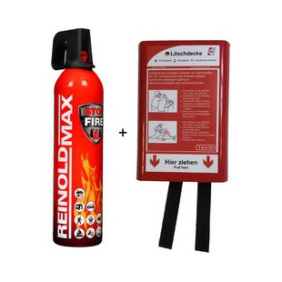 REINOLD MAX Spray extincteur STOP FIRE + couverture anti-feu