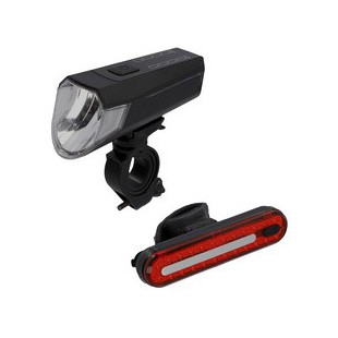 FISCHER Set d'éclairage de vélo à LED rechargeable, 80 lux