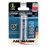 ANSMANN Pile rechargeable Li-Ion 18650, 3.6 V, 2600 mAh