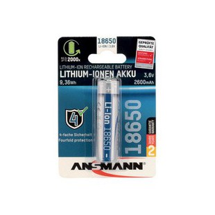 ANSMANN Pile rechargeable Li-Ion 18650, 3.6 V, 2600 mAh