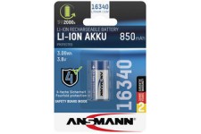 ANSMANN Pile rechargeable Li-Ion 16340, 3,6 V, 850 mAh