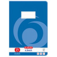 herlitz cahier A4, linéature 29 / quadrillé 5x9 mm, marge