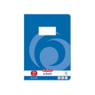herlitz cahier A4, linéature 29 / quadrillé 5x9 mm, marge