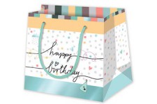 SUSY CARD Sachet cadeau 'Happy Eco B-day Typo'