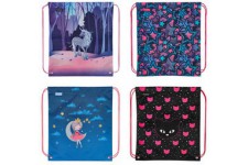 Lot de 4 : herlitz Sac de sport à cordon 'Girls Mix III'