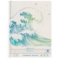 herlitz Cahier spiralé GREENline Ginkgo, A4, quadrillé