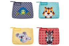 Lot de 4 : herlitz Porte-monnaie 'Cute Animals', toile