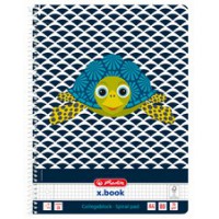 herlitz Cahier spiralé 'Cute Animals Turtle', A4, quadrillé