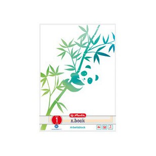 herlitz Bloc de cours GREENline A4, 50 feuilles, réglure 1