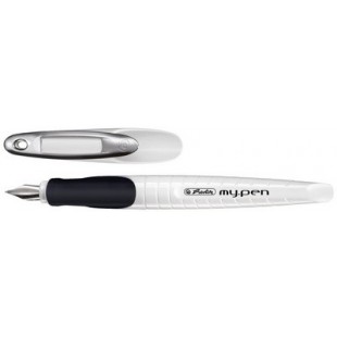 herlitz Stylo plume my.pen, plume: M, moutarde / blanc