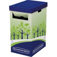 Lot de 2 : Fellowes BANKERS BOX Collecteur de recyclage, vert/bleu