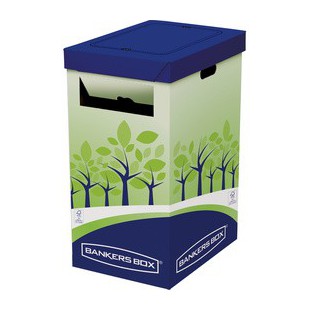 Lot de 2 : Fellowes BANKERS BOX Collecteur de recyclage, vert/bleu