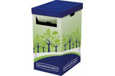 Lot de 2 : Fellowes BANKERS BOX Collecteur de recyclage, vert/bleu