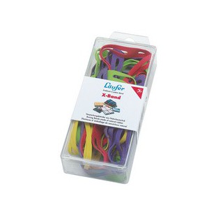 Läufer Elastiques en X dans un carton - 100 g, 80 x 11 mm