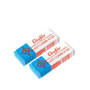 Läufer Gomme en plastique PLAST COMBI, carte blister de 2