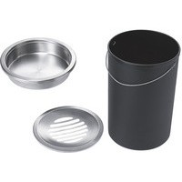 helit Cendrier sur pied 'the shark', inox, argent