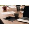 helit Tapis de souris 'the leather pad', en cuir, noir