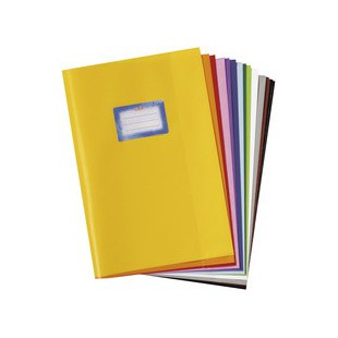 Lot de 25 : herlitz Protège-cahier format A4, gaufré (raphia), PP,orange