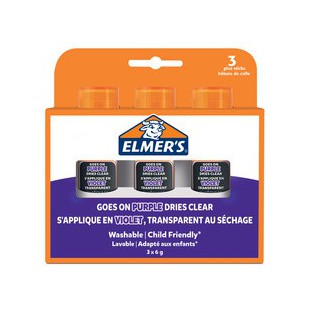 ELMER'S Bâton de colle Disappearing Purple, 22 g, blister x1