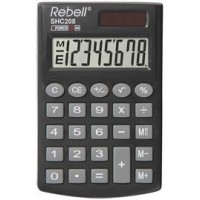 Rebell Calculatrice de poche SHC 208, noir