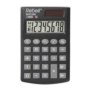 Rebell Calculatrice de poche SHC 208, noir