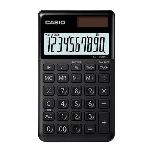 CASIO Calculatrice SL-1000 SC-GD, alimentation solaire/pile