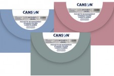 Lot de 10 : CANSON Pochette de rangement 'Couleurs pastel', 270 x 350 mm