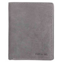 PRIDE&SOUL Portefeuille RFID, format portrait, cuir, gris