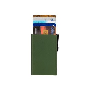 CLICKSAFE Porte-cartes avec bouton-poussoir & RFID, vert
