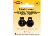 KLEIBER Stoppeur de cordon, plastique, noir